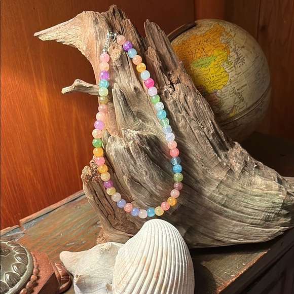 salty marsh girl gems Jewelry - NWT Pastel Gemstone Beaded Necklace